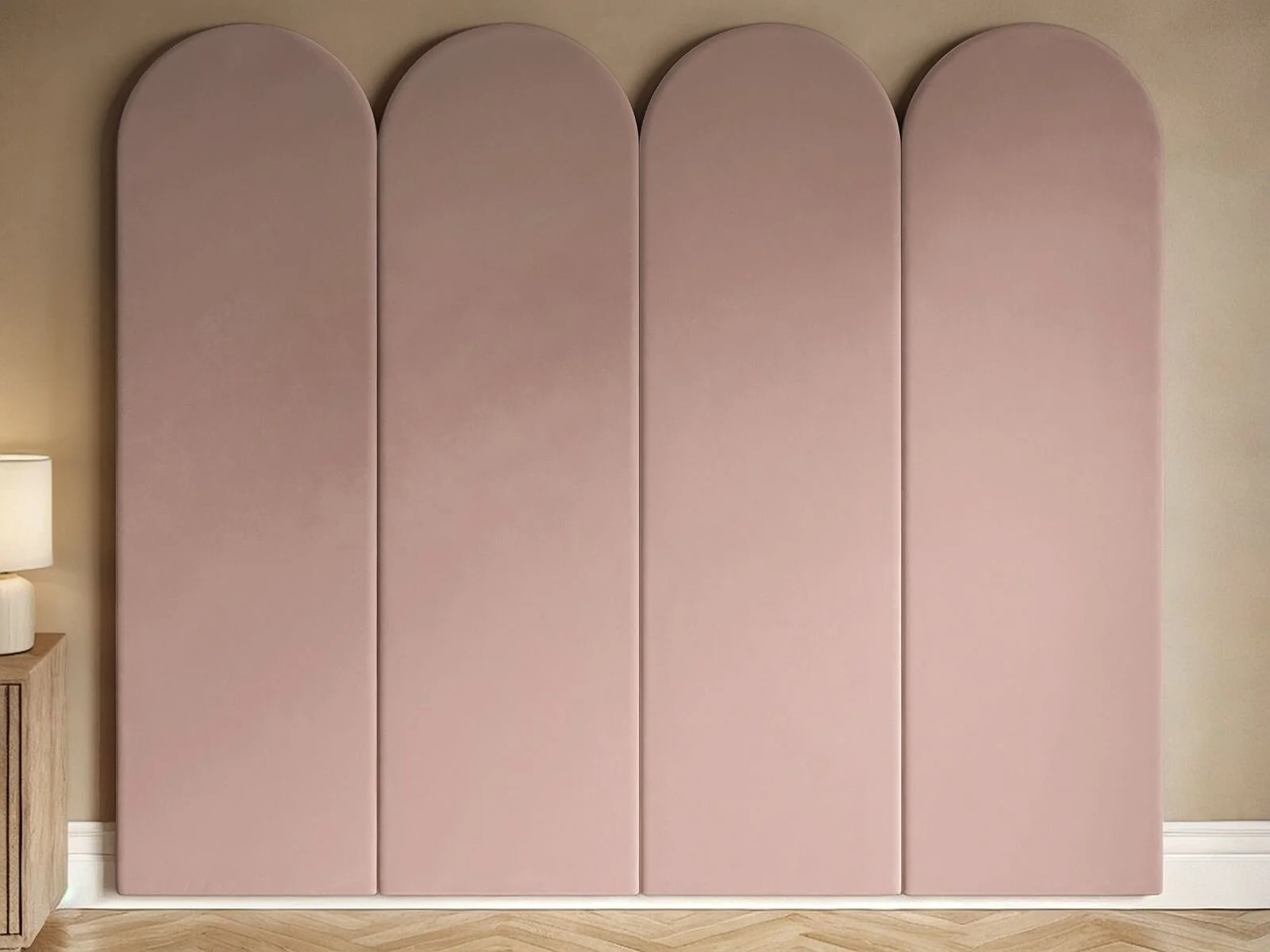 SOLACE+CO Cirrus Headboard Wall Panel Pink Velvet – view 10