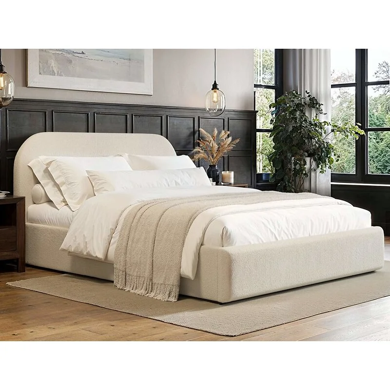 Flair Alba Cream Boucle Ottoman Bed
