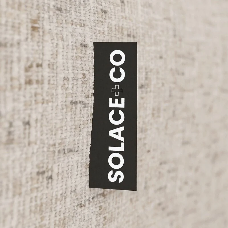 SOLACE+CO Luciana Upholstered Platform Bed Cream Chenille image 6