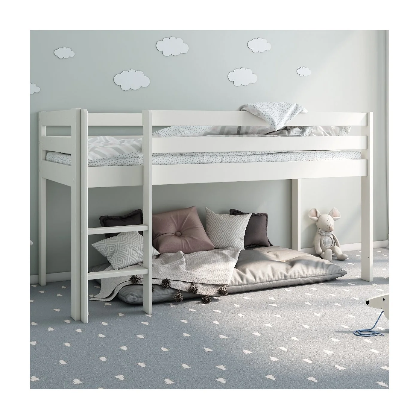 Noomi Nora Solid Wood Mid Sleeper Bed image 3