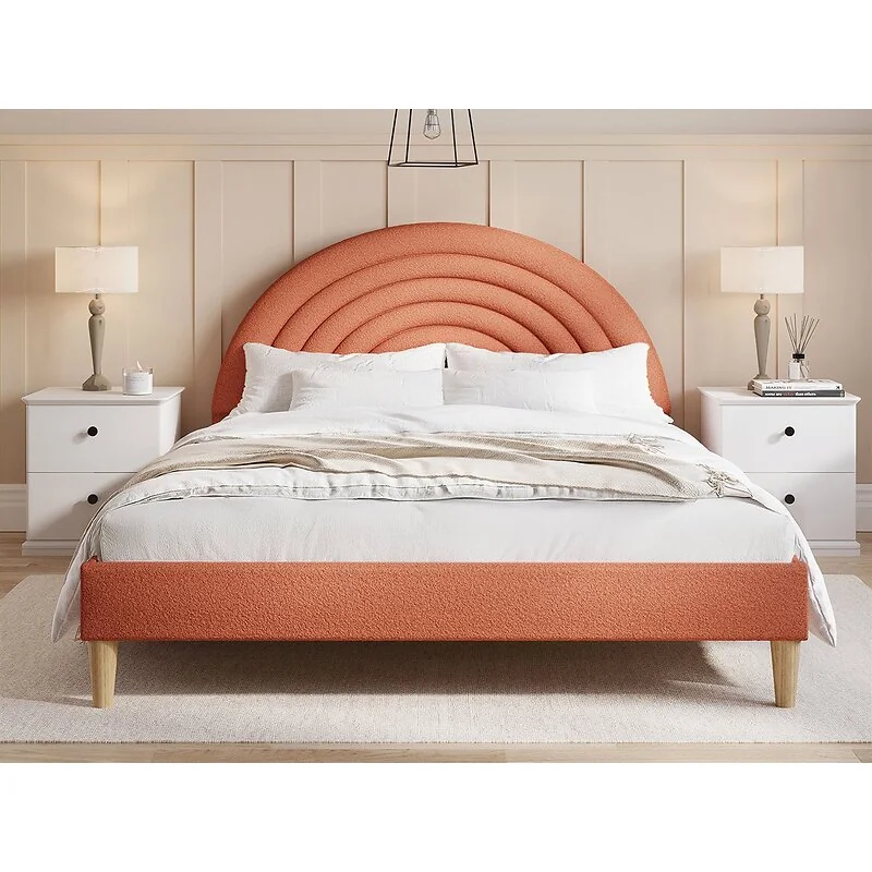 Flair Ava Boucle Double Bed Pink image 11