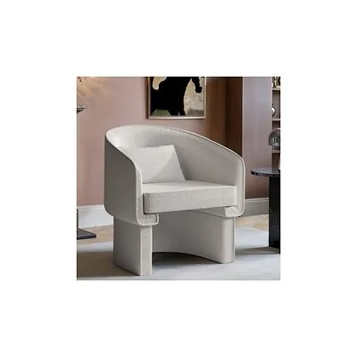 SOLACE+CO Lowen Cream Bouclé Accent Chair