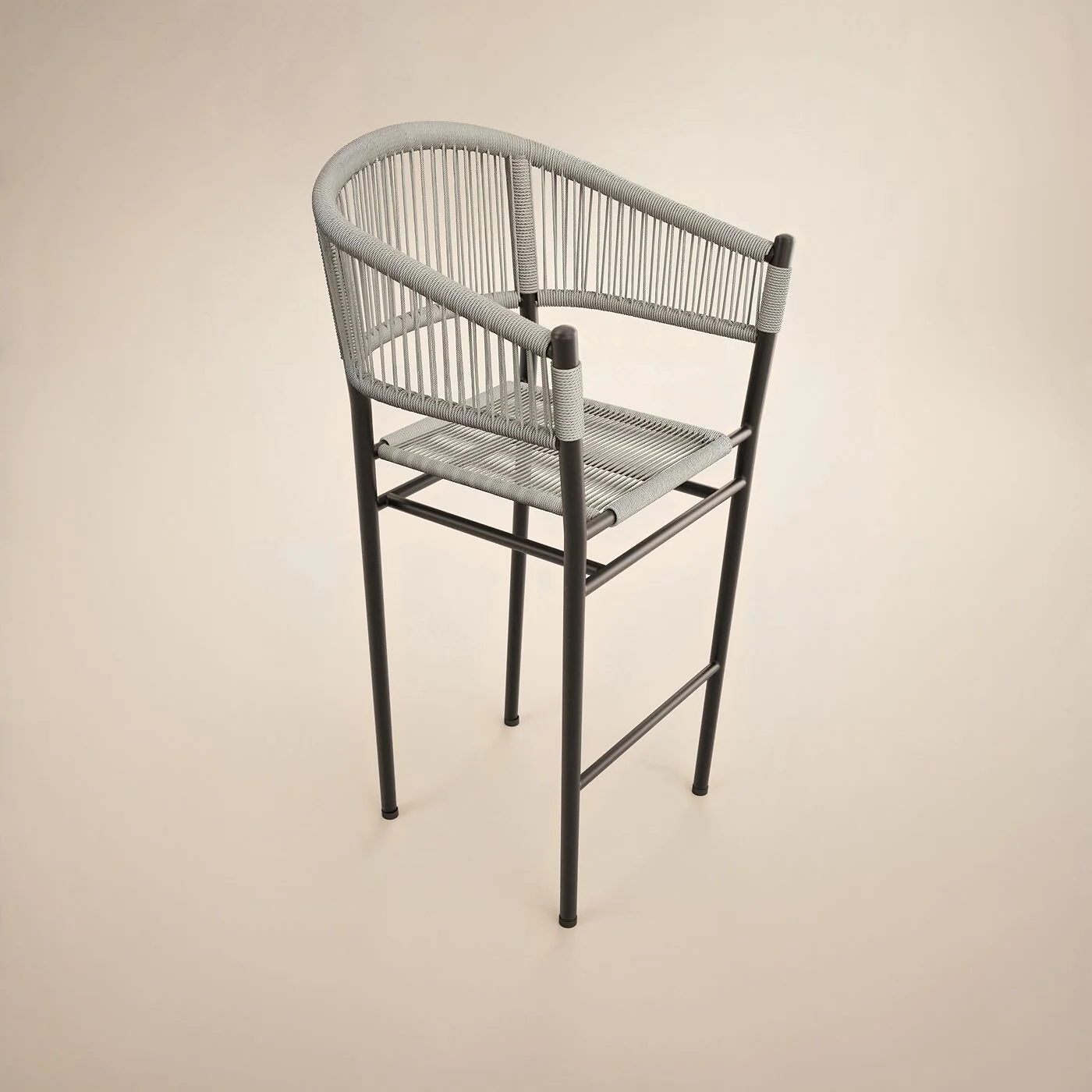 SOLACE+CO Hana Round Table & Lita Chairs Garden Bar Set Dark Brown image 4