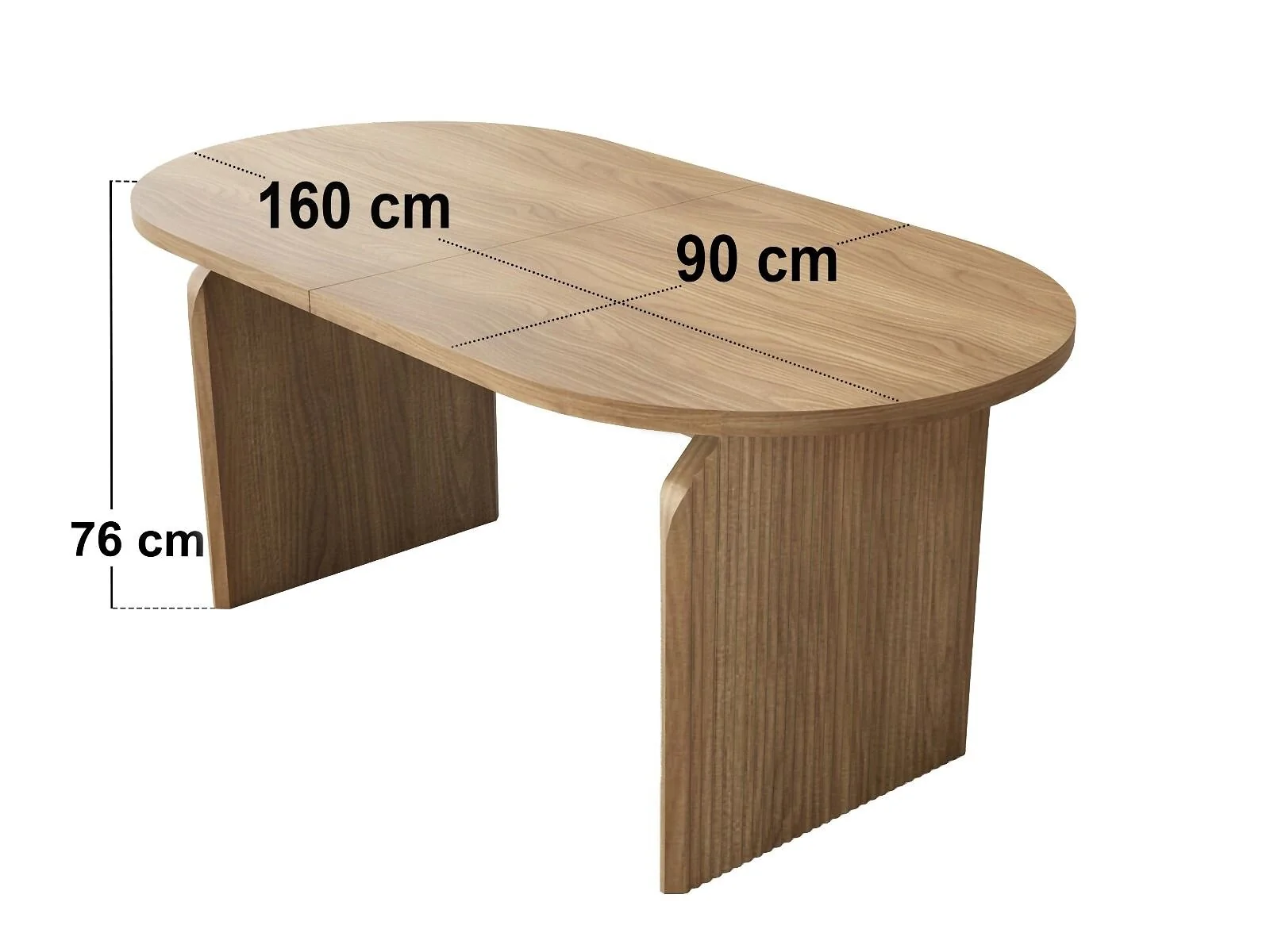 Varm oak effect extendable dining table