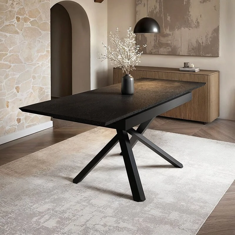 Solace+Co Lexi Extendable Dining Table with 4 Isla Chairs Cream image 2