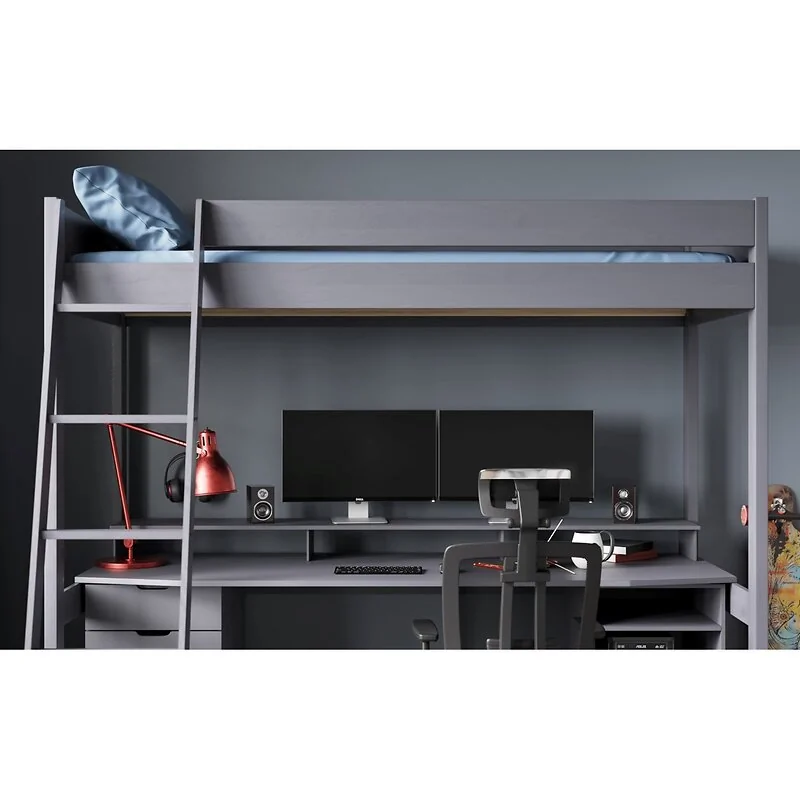 Noomi Tera Solid Wood Gaming High Sleeper Bed image 2