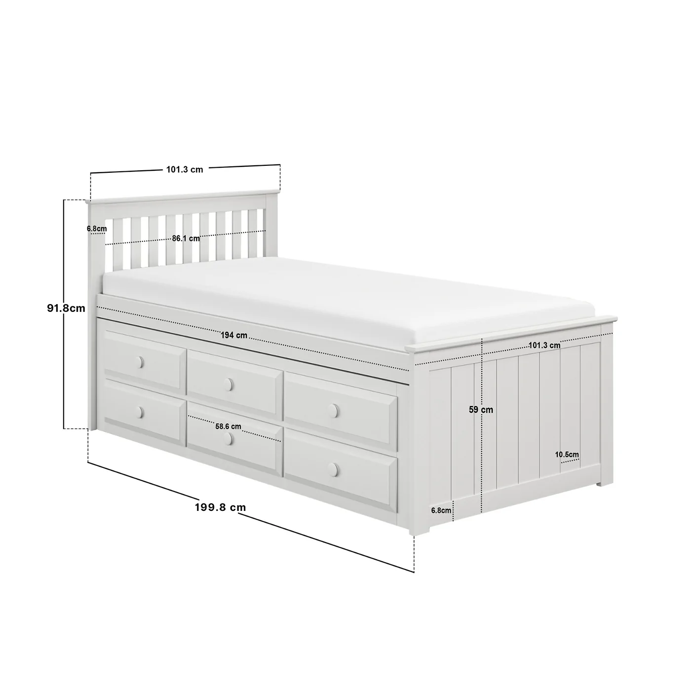Flair Montana Captains Bed With Drawers image 7