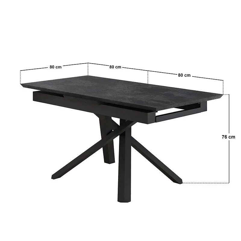 Solace+Co Lexi Extendable Dining Table with 4 Isla Chairs Cream image 6