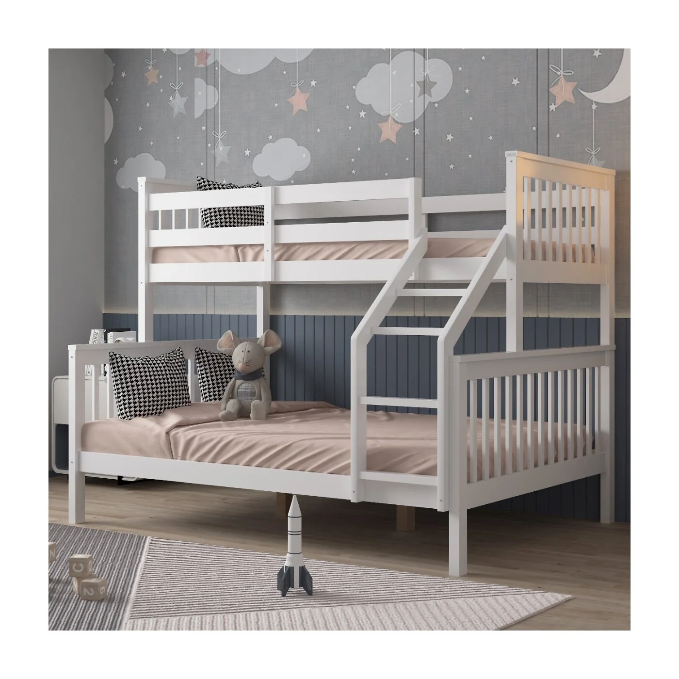 Flair Zoom Wooden Detachable Triple Bunk Bed