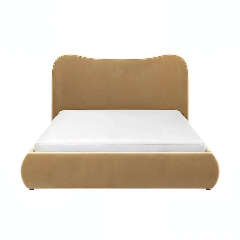 Solace+Co Ember Ottoman Bed Sand Velvet image 4