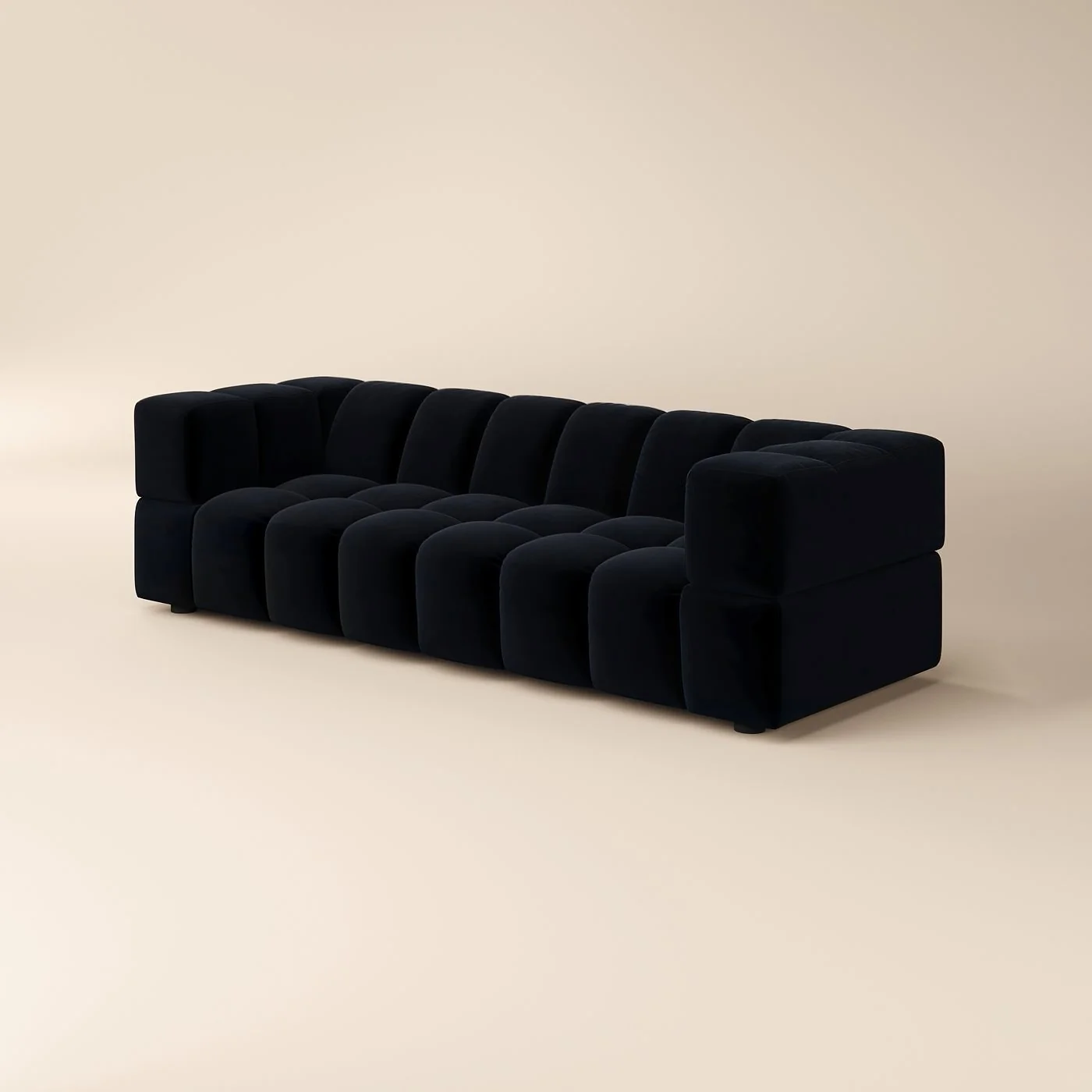 SOLACE+CO Jenson 4 Seater Cloud Bubble Sofa Black image 4