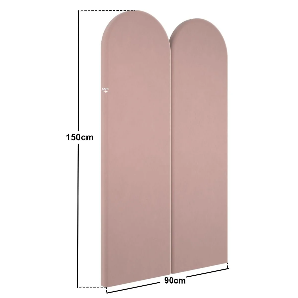 SOLACE+CO Cirrus Headboard Wall Panel Pink Velvet – view 12