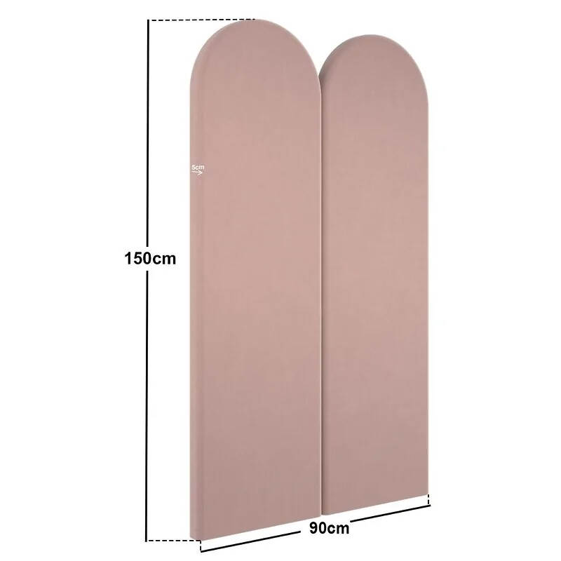 SOLACE+CO Cirrus Headboard Wall Panel Pink Velvet – view 12