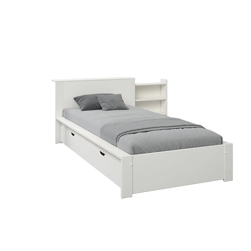Noomi Juno Secret Storage Bookcase Bed with Drawer White (FSC-Certified) image 7